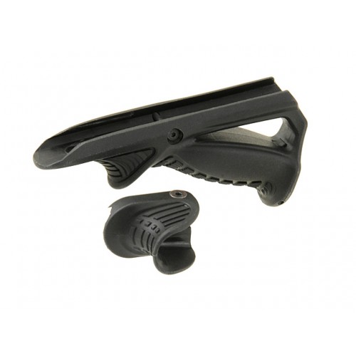 Angled Fore Grip With Thumb Stop BK Angled Fore Grip With Thumb Stop BK, The Ergonomic Positioning Grip is designed to improve handling comfort and control, offering a more natural and stable grip position during use